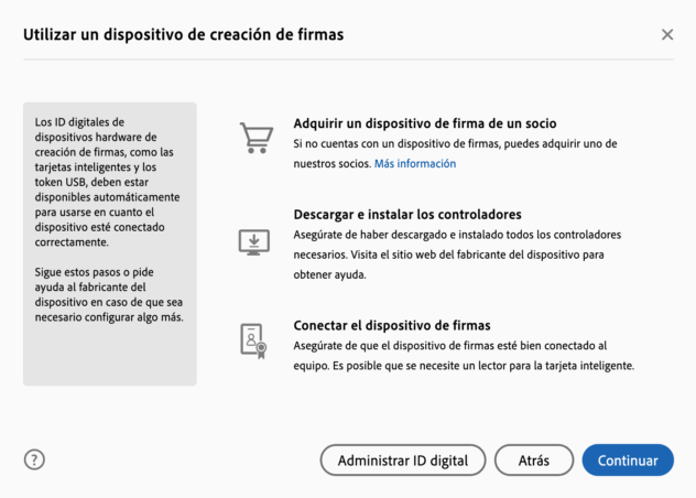 Opción para configurar un lector de DNI-e en Acrobat Reader Opción para configurar un lector de DNI-e en Acrobat Reader