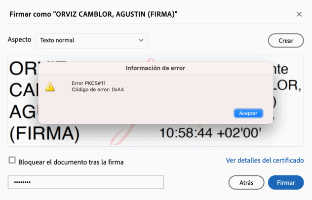 Bloqueo de PIN en el DNI-e tras tres intentos fallidos